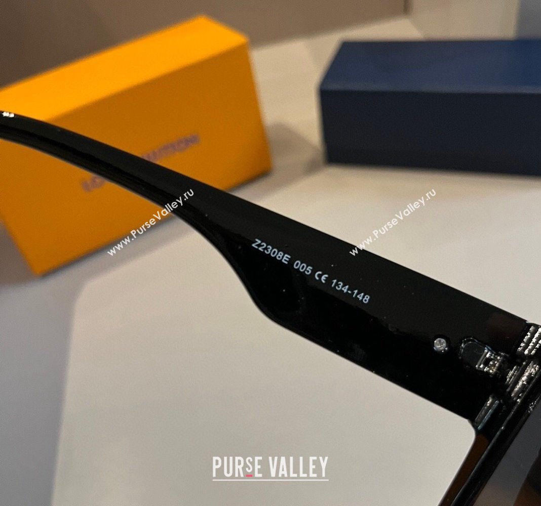 Louis Vuitton Cyclone Sunglasses Black 2024 0410 (XMN-240410041)