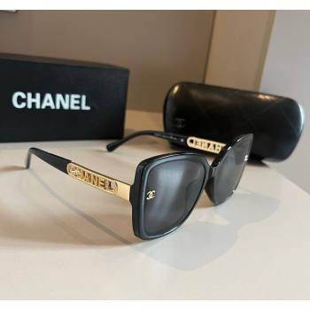 Chanel Sunglasses Black/Gold 2024 CH0710 (XMN-240710030)