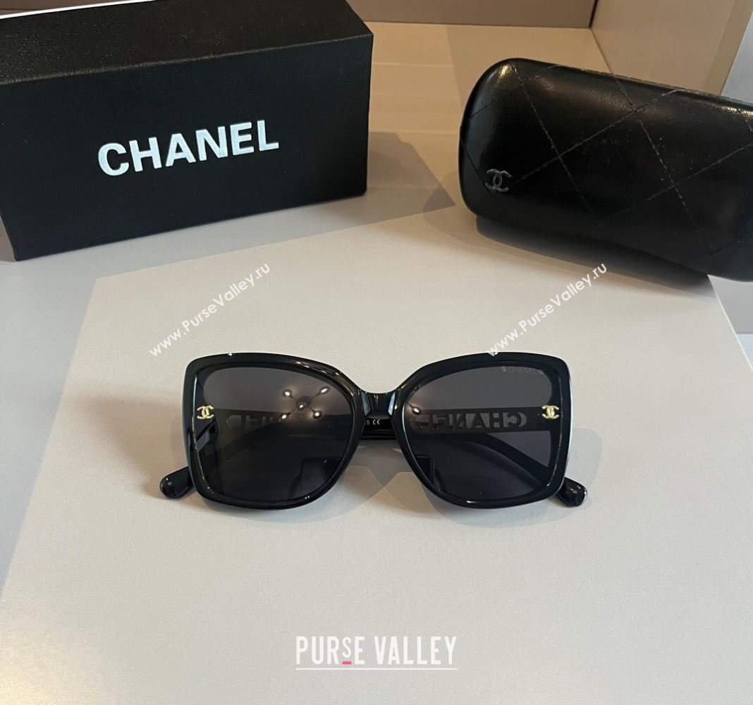 Chanel Sunglasses Black/Gold 2024 CH0710 (XMN-240710030)