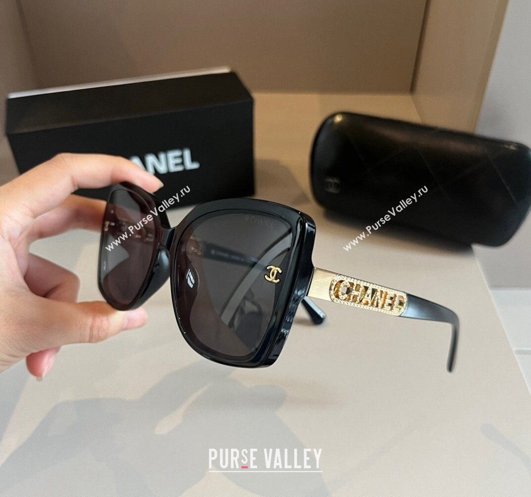 Chanel Sunglasses Black/Gold 2024 CH0710 (XMN-240710030)