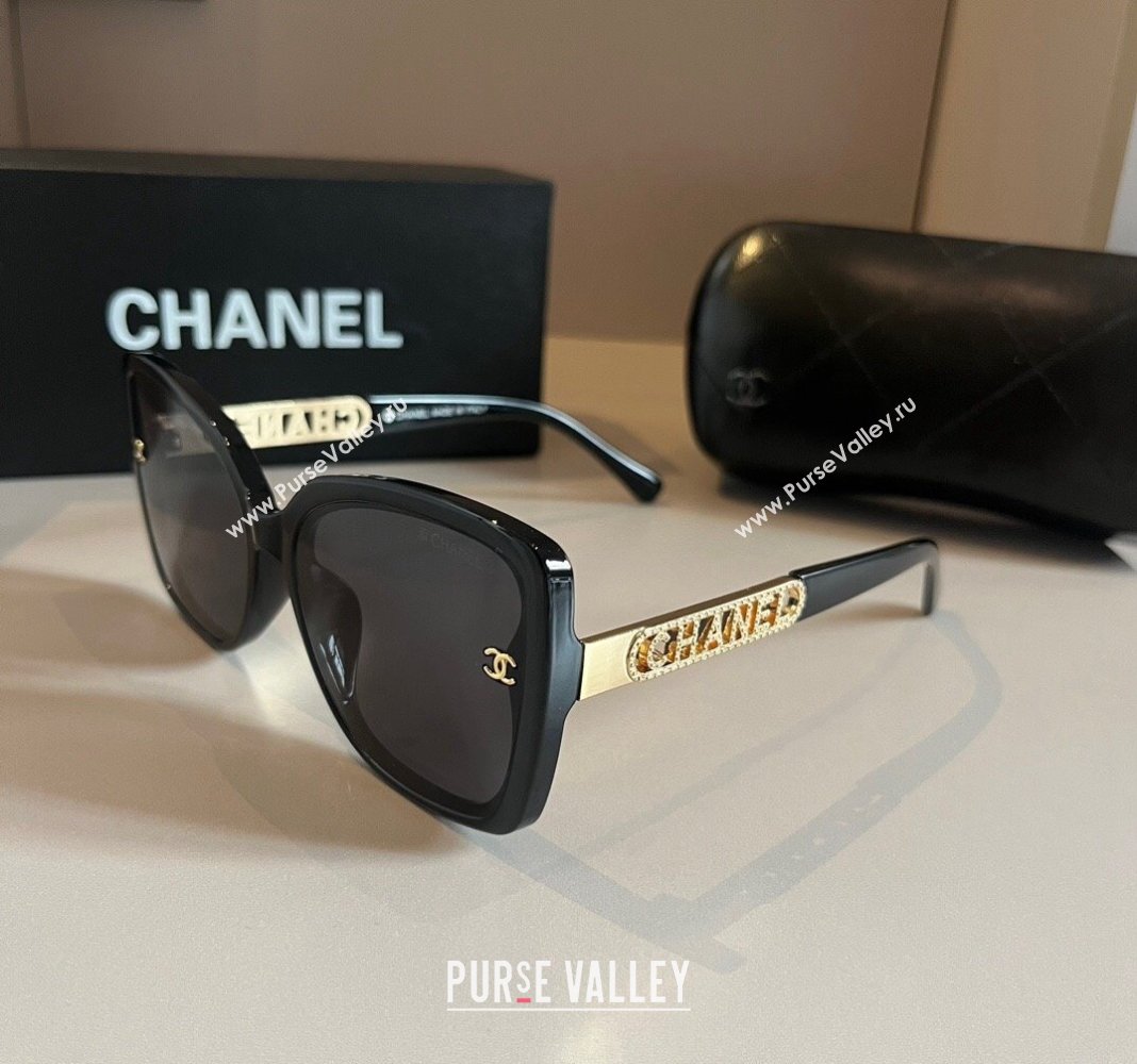 Chanel Sunglasses Black/Gold 2024 CH0710 (XMN-240710030)