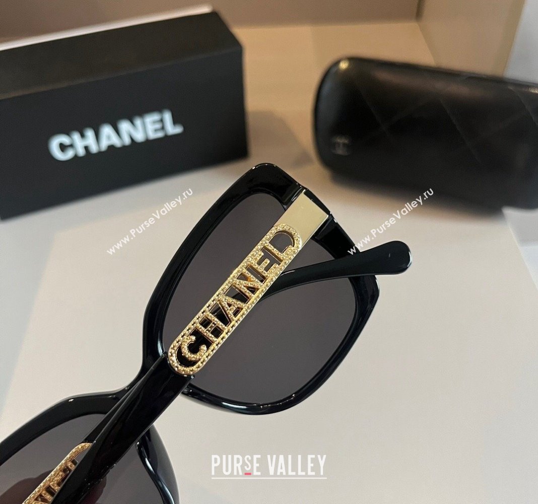 Chanel Sunglasses Black/Gold 2024 CH0710 (XMN-240710030)