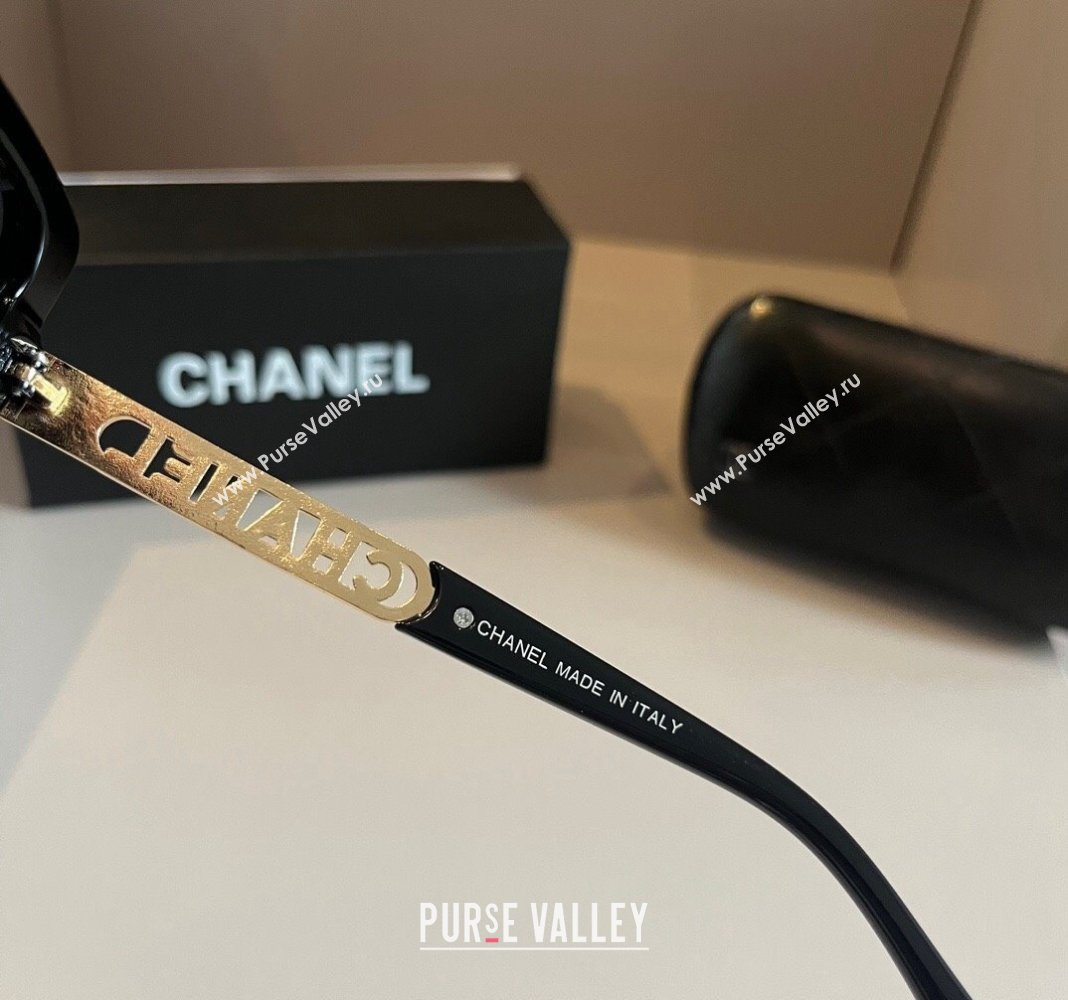 Chanel Sunglasses Black/Gold 2024 CH0710 (XMN-240710030)