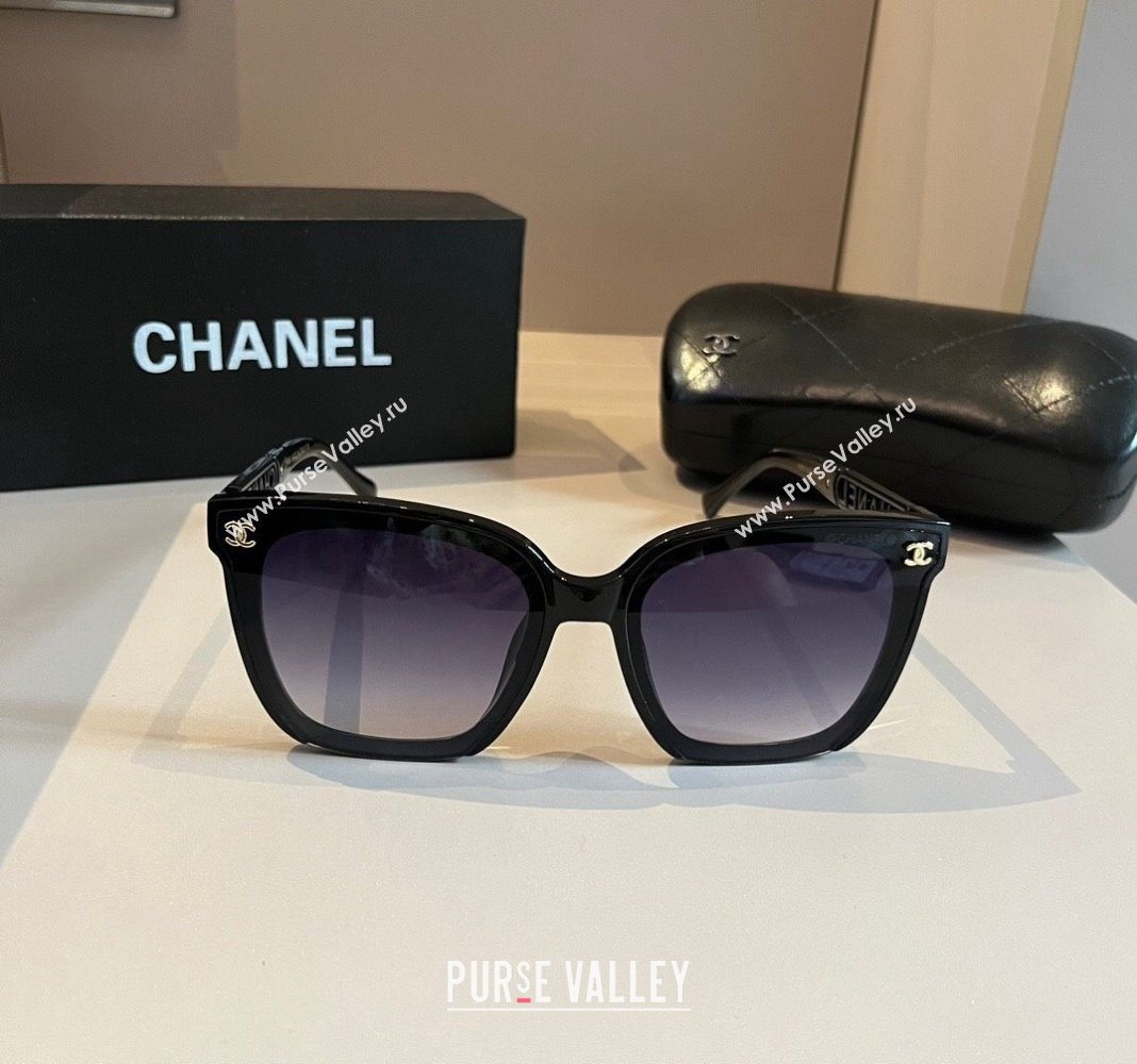 Chanel Sunglasses Black/Purple 2024 0727 (XMN-240727045)