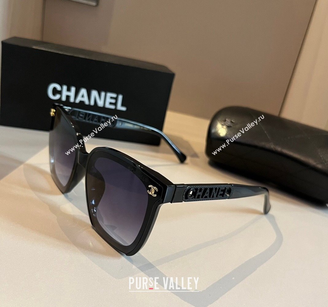 Chanel Sunglasses Black/Purple 2024 0727 (XMN-240727045)