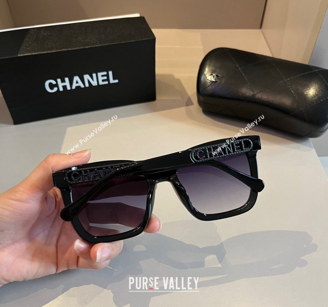 Chanel Sunglasses Black/Purple 2024 0727 (XMN-240727045)