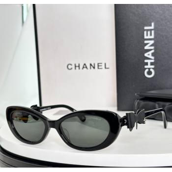 Chanel Sunglasses with Bow Black/Grey 2025 CH9181Q1 (SHI-250721054)
