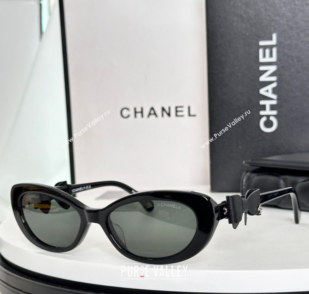Chanel Sunglasses with Bow Black/Grey 2025 CH9181Q1 (SHI-250721054)