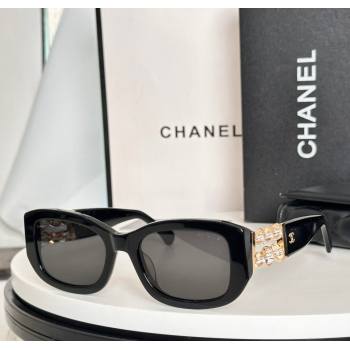 Chanel Sunglasses Black/Grey 2025 CH5542 (SHI-250721084)