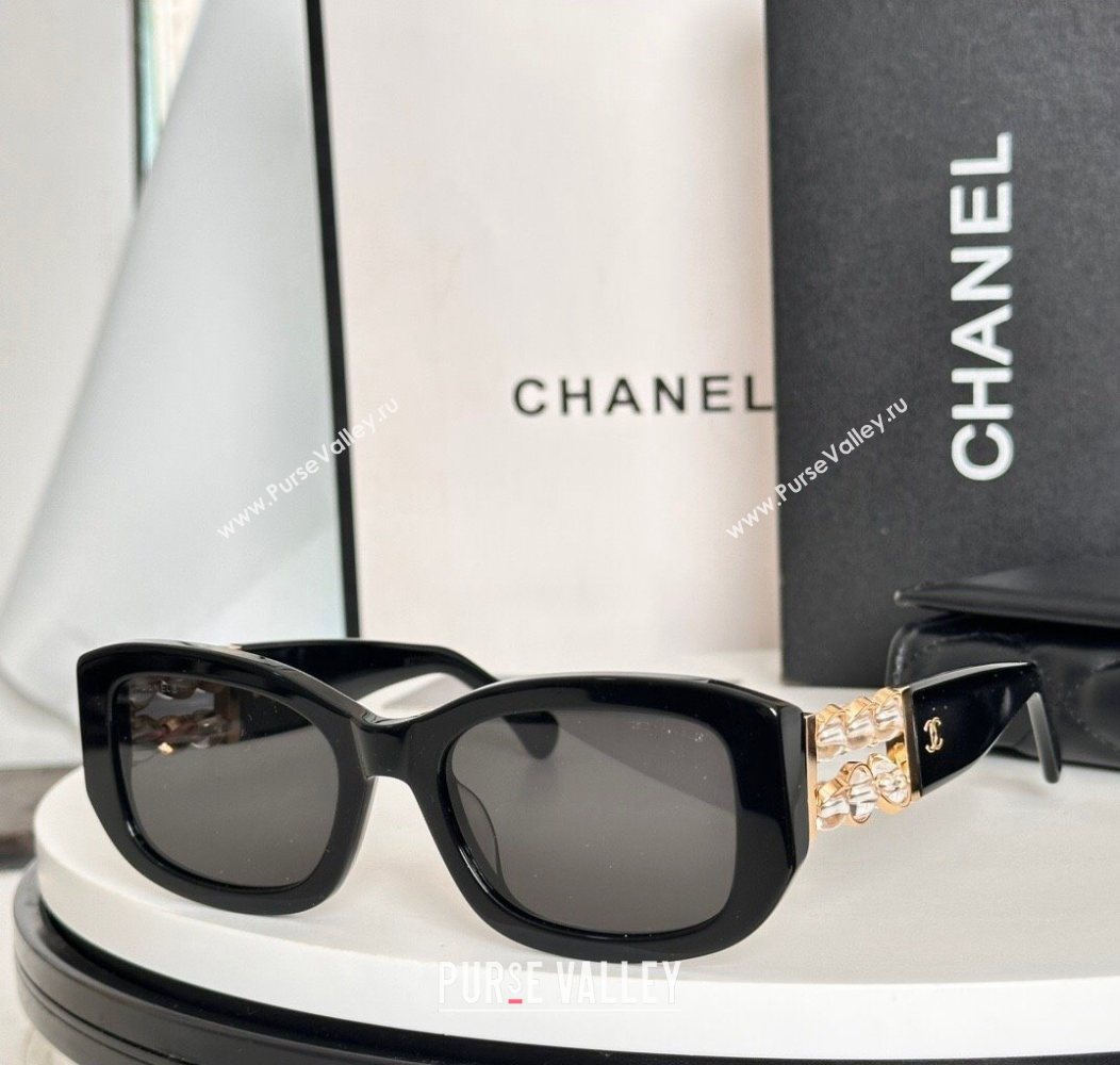 Chanel Sunglasses Black/Grey 2025 CH5542 (SHI-250721084)