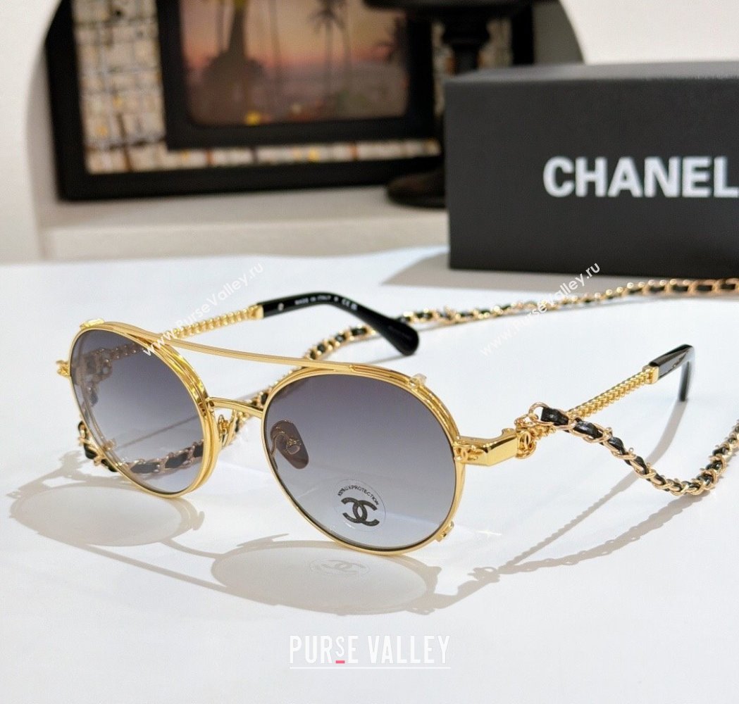 Chanel Sunglasses Grey/Gold 2025 CH4291 (SHI-251231076)
