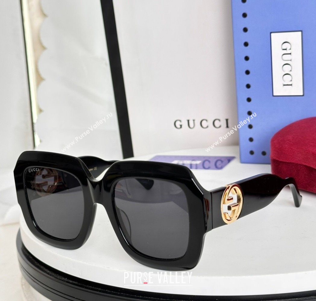 Gucci Sunglasses Black/Grey 2025 GG1022 (SHI-251231079)