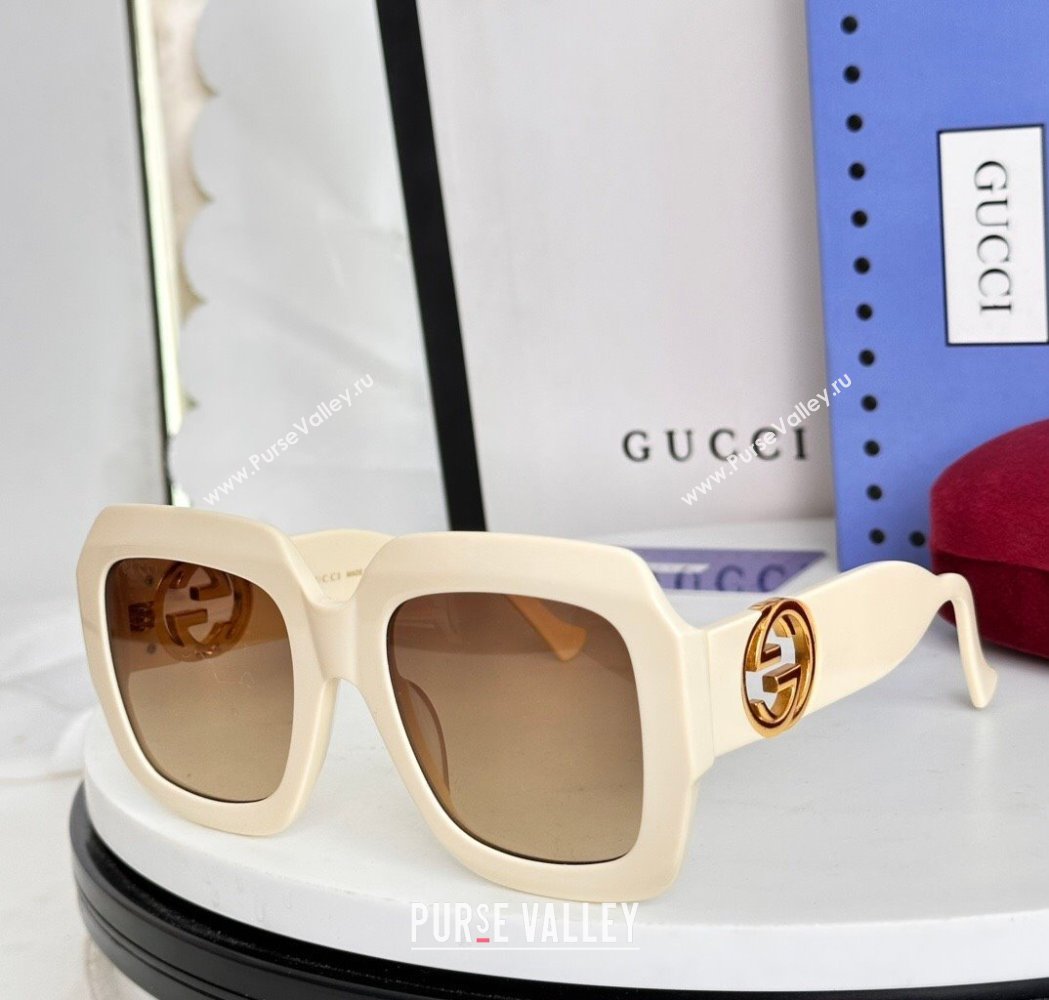 Gucci Sunglasses Ivory 2025 GG1022 (SHI-251231081)
