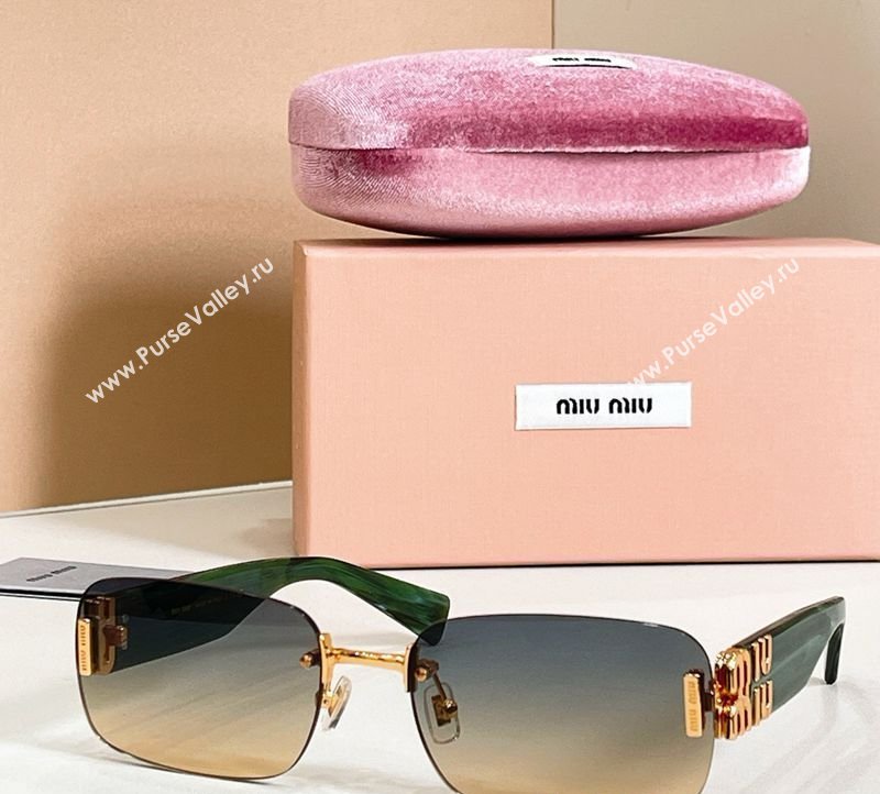 Miu Miu Sunglasses Green 2026 MU168AV (SHI-260314003)
