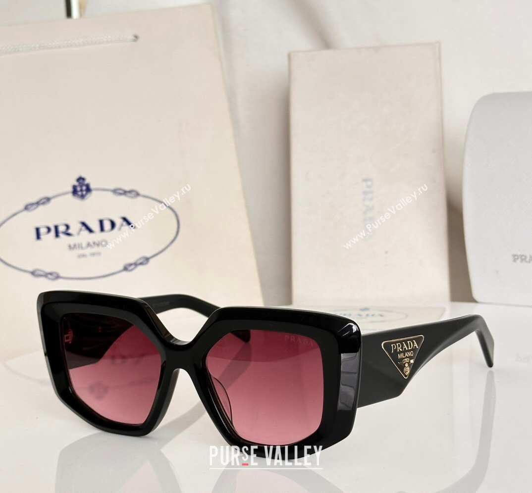 Prada Sunglasses Black/Pink 2026 SPR14Z (SHI-260314022)