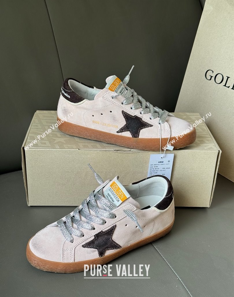 Women Super-Star Sneakers LTD in lilac suede with brown suede star and heel tab 2025 0429 (MD-250429047)