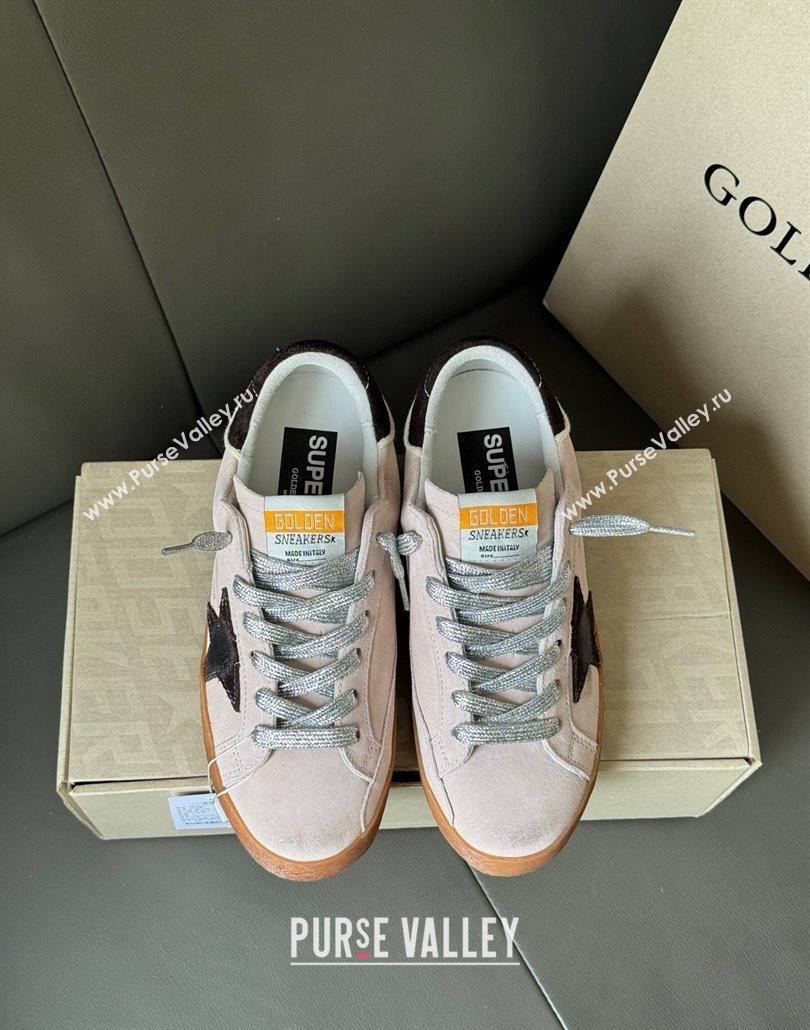 Women Super-Star Sneakers LTD in lilac suede with brown suede star and heel tab 2025 0429 (MD-250429047)