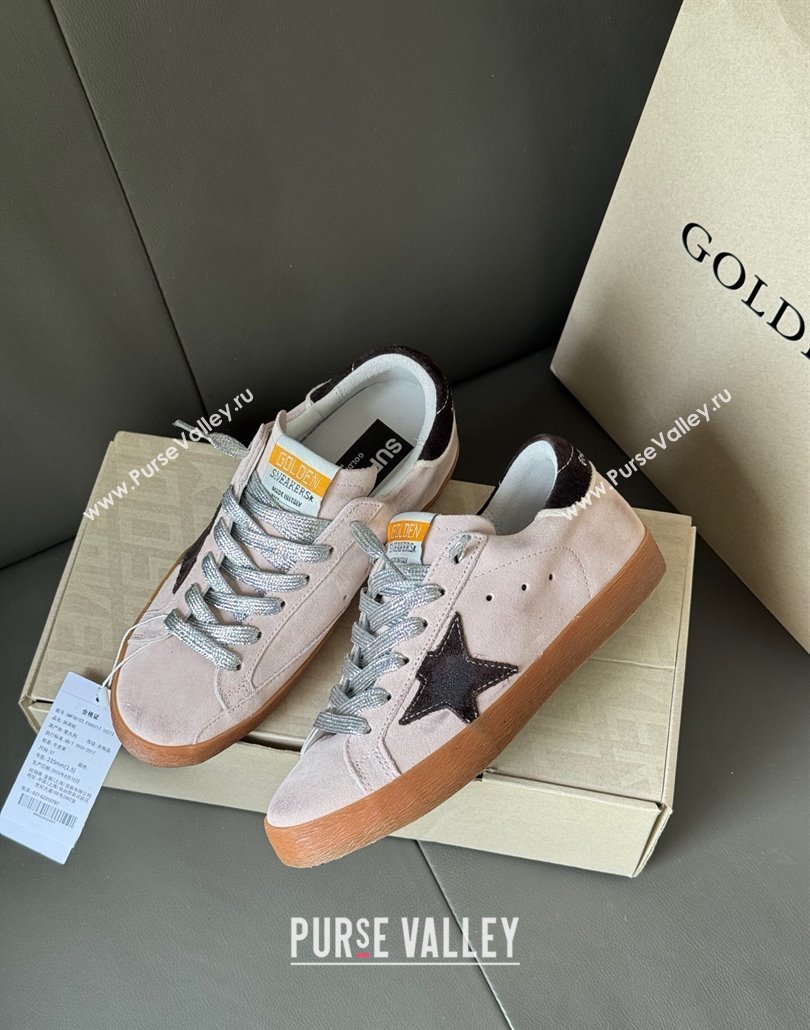 Women Super-Star Sneakers LTD in lilac suede with brown suede star and heel tab 2025 0429 (MD-250429047)