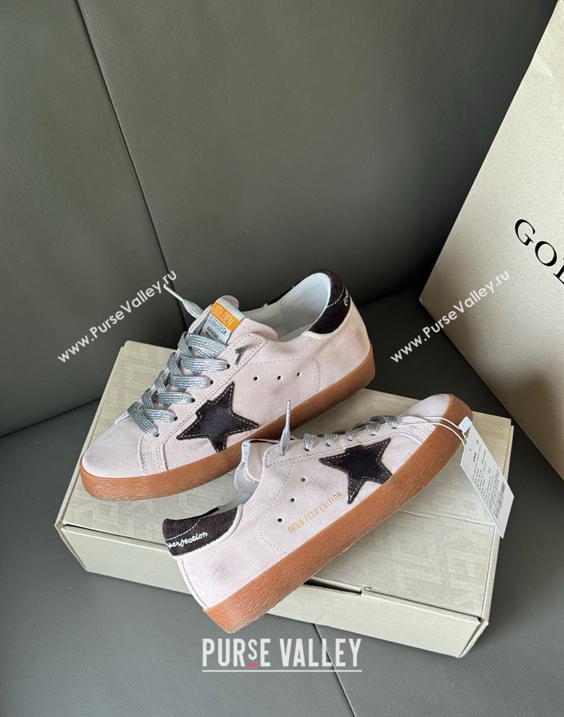 Women Super-Star Sneakers LTD in lilac suede with brown suede star and heel tab 2025 0429 (MD-250429047)