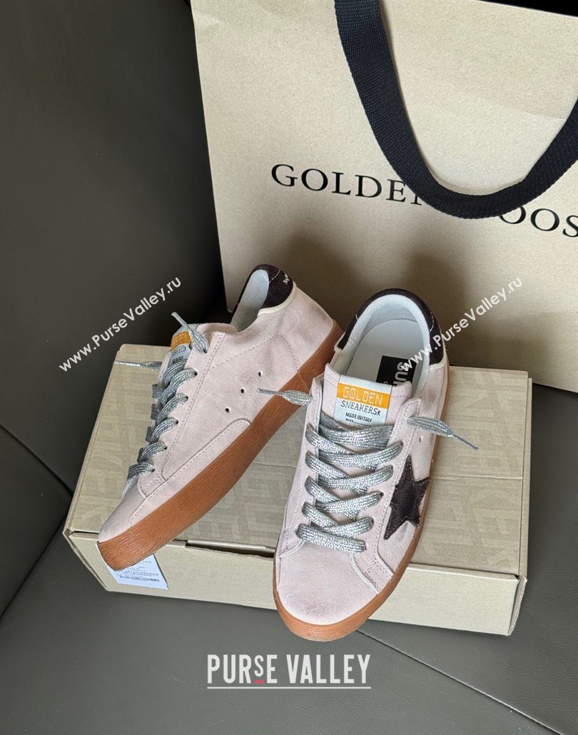 Women Super-Star Sneakers LTD in lilac suede with brown suede star and heel tab 2025 0429 (MD-250429047)