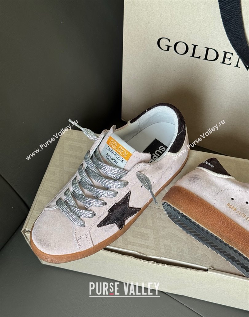 Women Super-Star Sneakers LTD in lilac suede with brown suede star and heel tab 2025 0429 (MD-250429047)