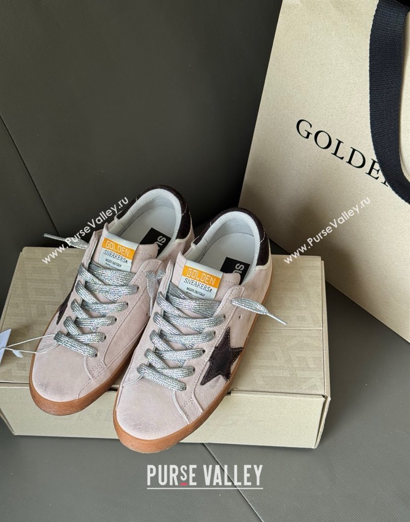 Women Super-Star Sneakers LTD in lilac suede with brown suede star and heel tab 2025 0429 (MD-250429047)