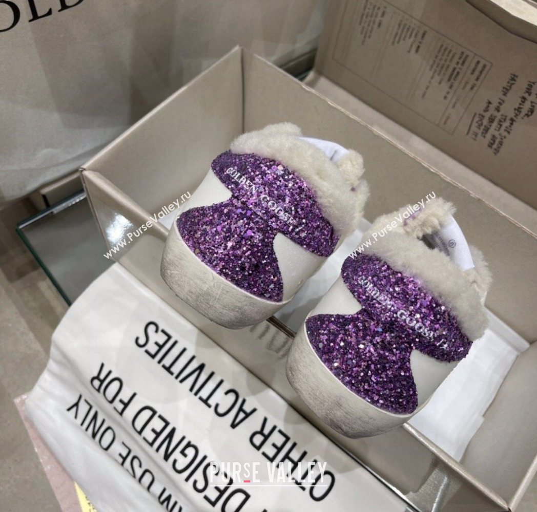 Golden Goose Womens Super-Star Sneakers in White Leather and Wool 2025 GGDB103109 (MD-251031065)