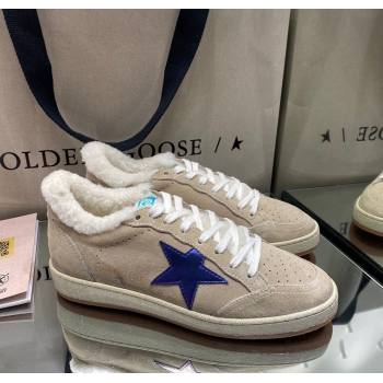 Golden Goose Womens Super-Star Sneakers in Beige Suede and Wool 2025 GGDB103114 (MD-251031074)