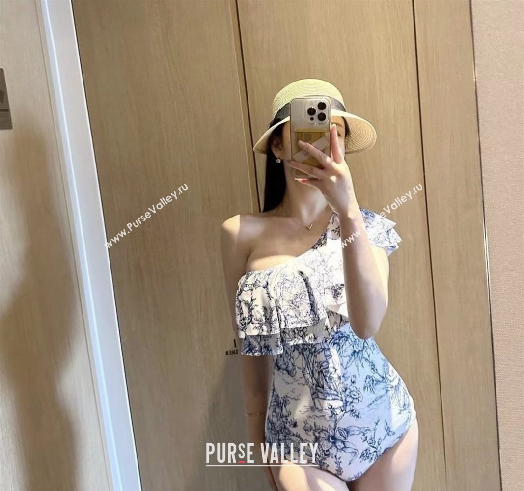 Dior Ruffled Swimwear Blue 2024 0308 (WM-240307102)