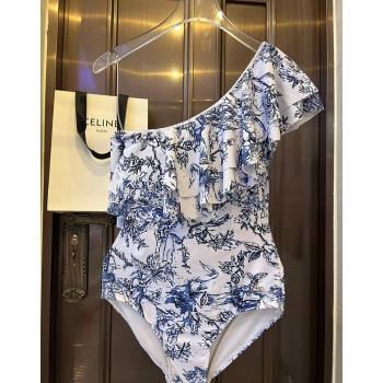Dior Ruffled Swimwear Blue 2024 0308 (WM-240307102)