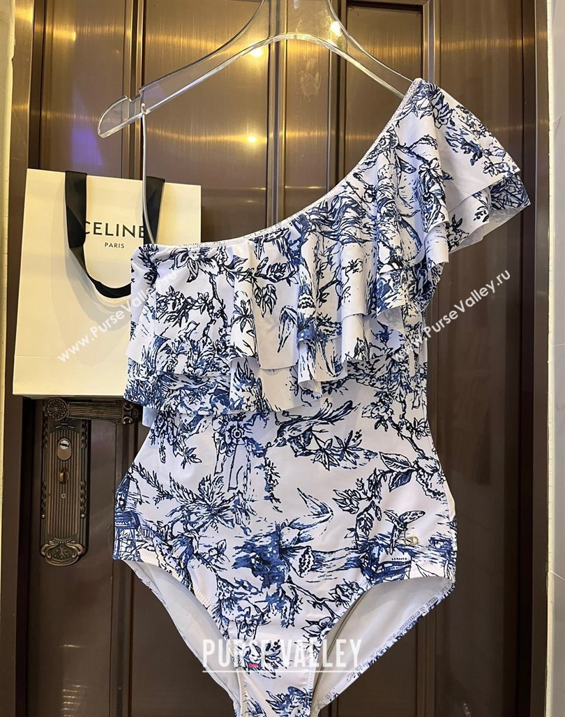 Dior Ruffled Swimwear Blue 2024 0308 (WM-240307102)