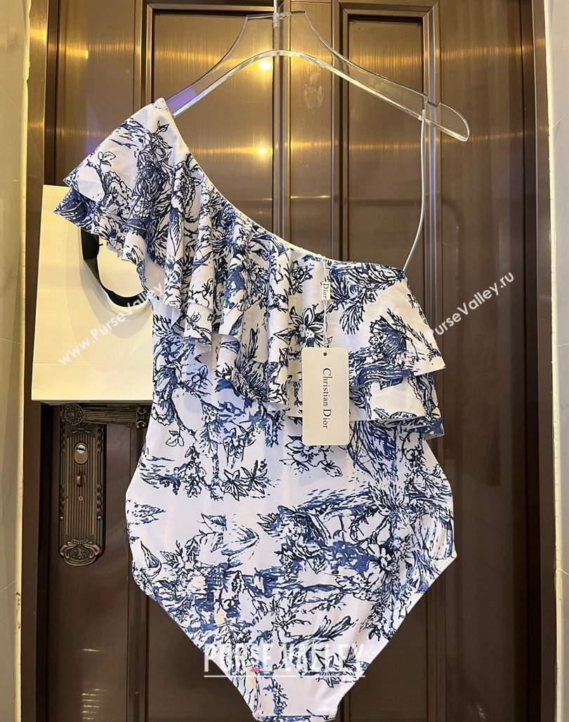 Dior Ruffled Swimwear Blue 2024 0308 (WM-240307102)