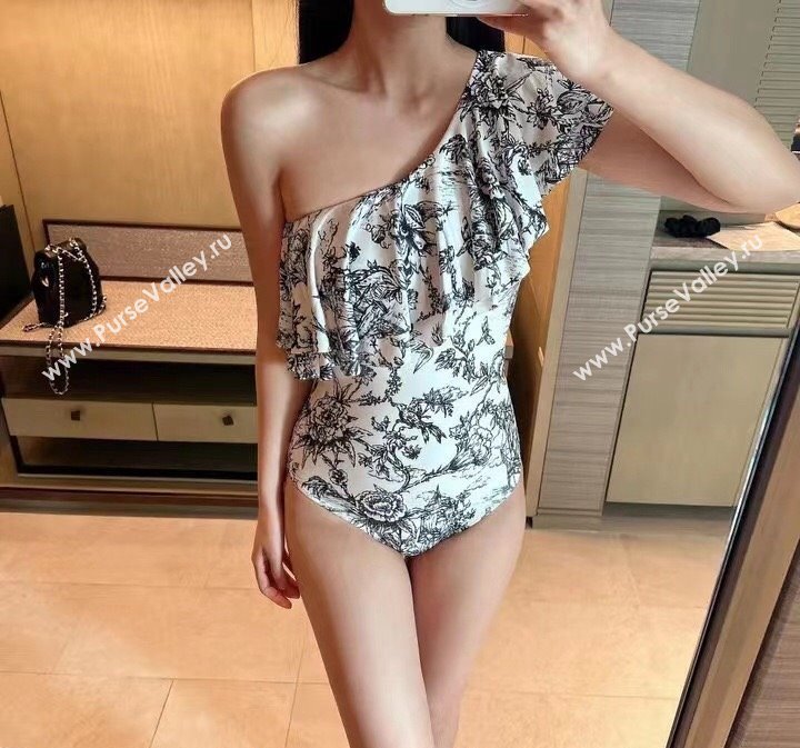 Dior Ruffled Swimwear Black 2024 0308 (WM-240307103)