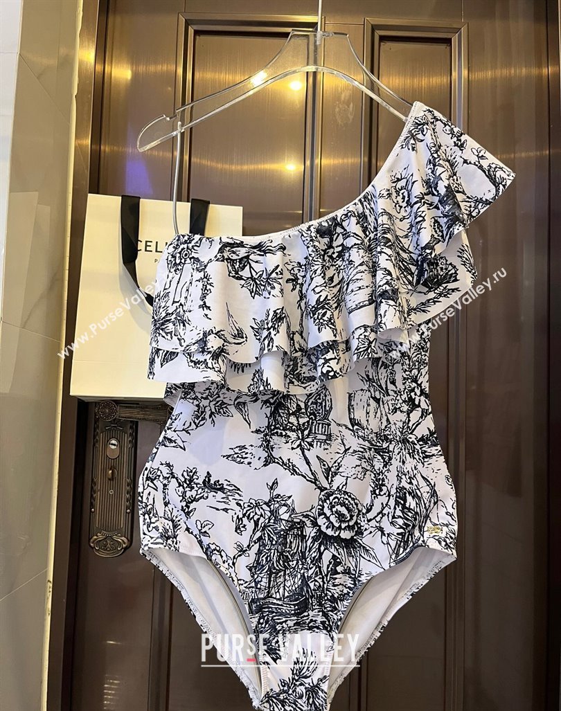 Dior Ruffled Swimwear Black 2024 0308 (WM-240307103)