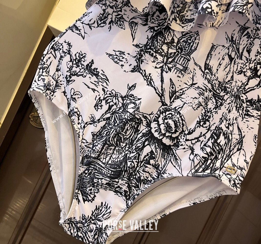 Dior Ruffled Swimwear Black 2024 0308 (WM-240307103)
