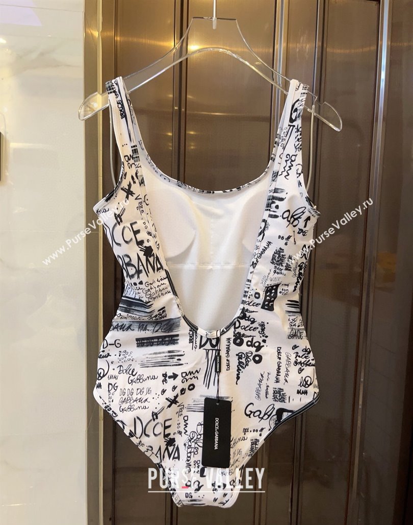 Dolce Gabbana DG Graffi Swimwear White 2024 0308 (WM-240307083)