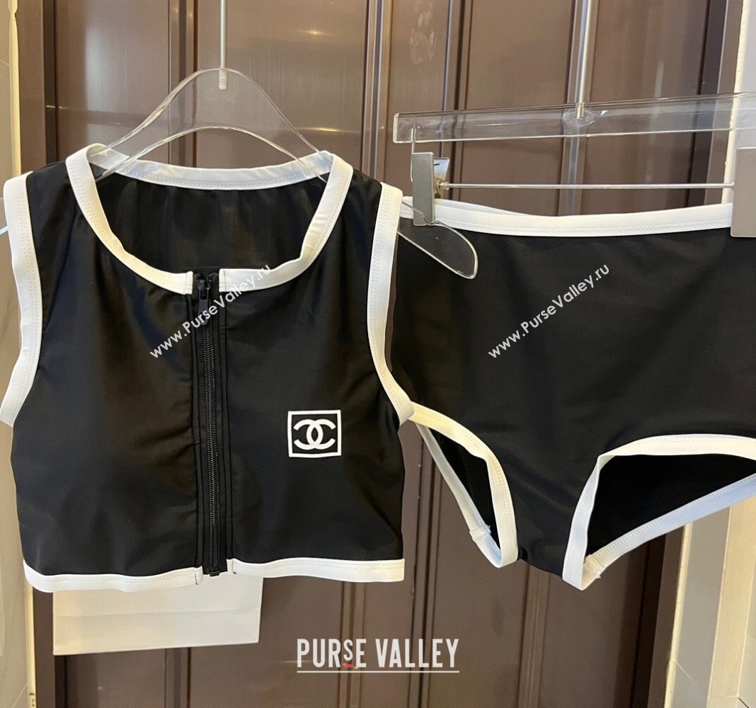 Chanel Zip Swimwear Black/White 2024 CH0401 (WM-240401045)