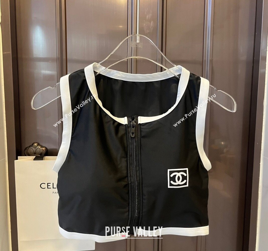 Chanel Zip Swimwear Black/White 2024 CH0401 (WM-240401045)