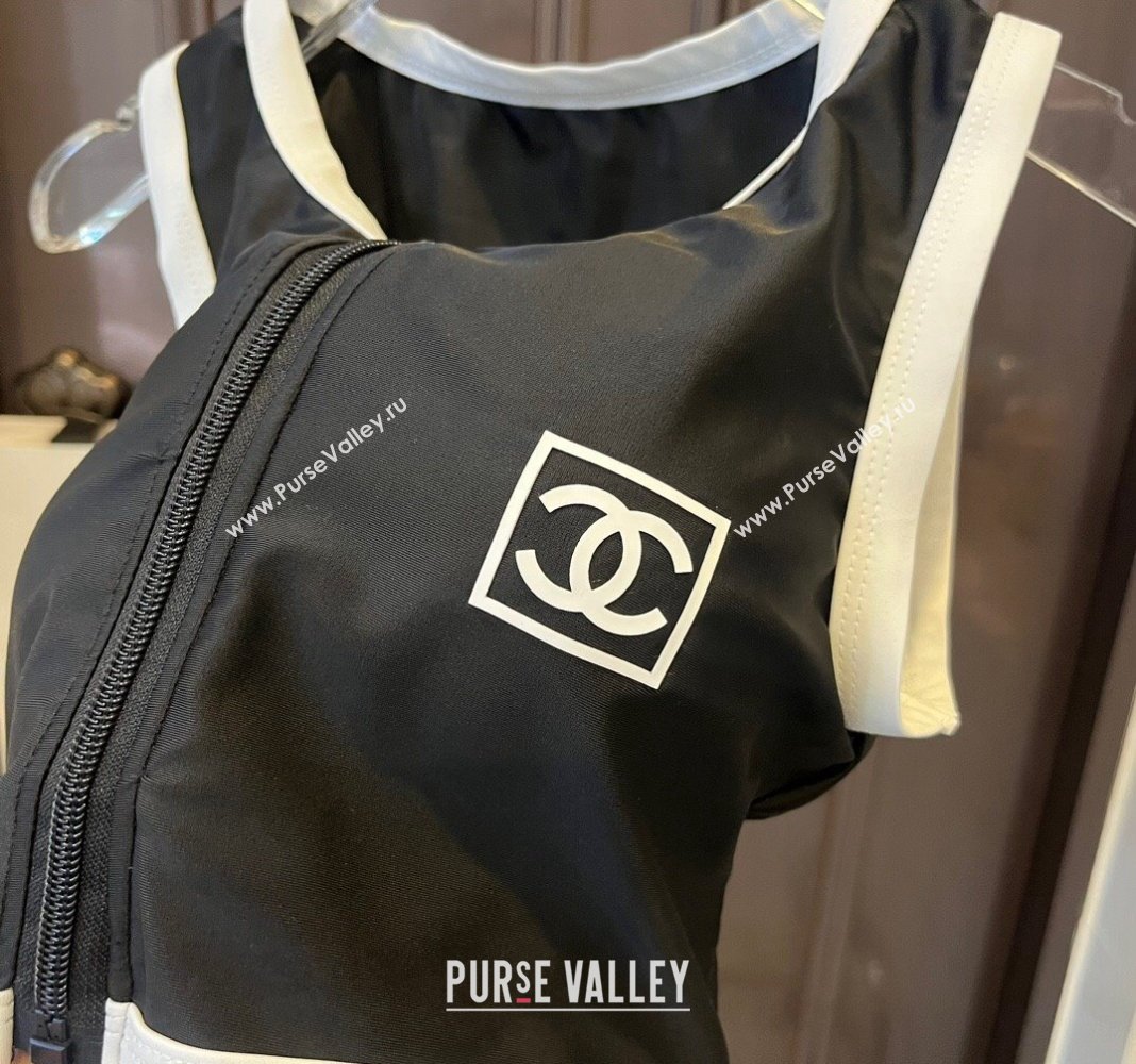 Chanel Zip Swimwear Black/White 2024 CH0401 (WM-240401045)