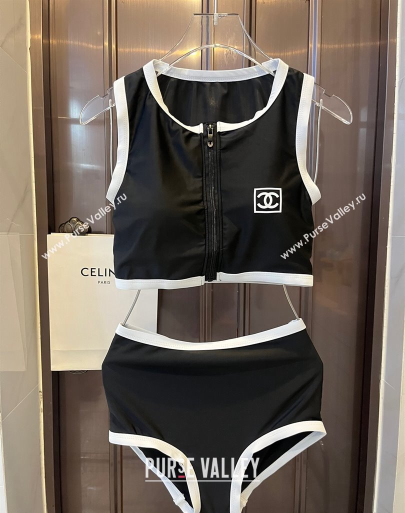 Chanel Zip Swimwear Black/White 2024 CH0401 (WM-240401045)