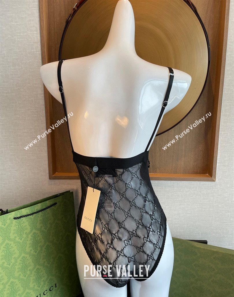 Gucci GG Mesh Swimwear Black 2024 CH0401 (A-240401070)