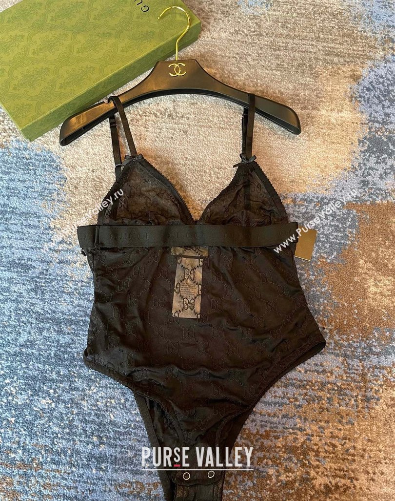 Gucci GG Mesh Swimwear Black 2024 CH0401 (A-240401070)