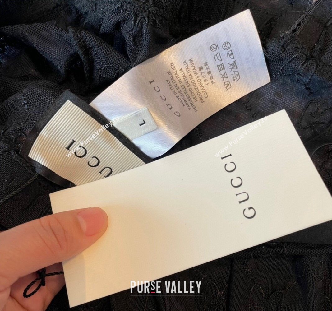 Gucci GG Mesh Swimwear Black 2024 CH0401 (A-240401070)