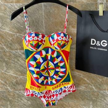 Dolce Gabbana DG Swimwear Yellow/Multi 2024 CH040103 (A-240401075)