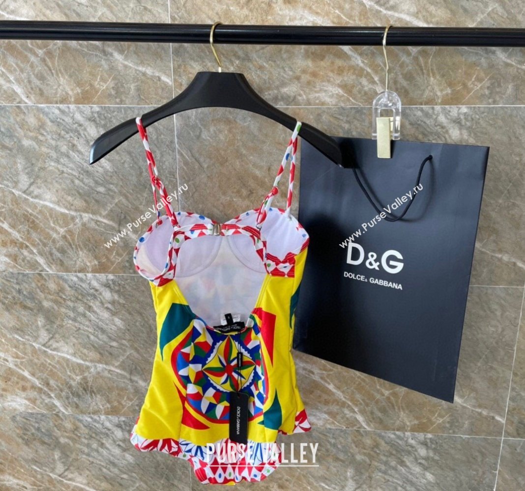 Dolce Gabbana DG Swimwear Yellow/Multi 2024 CH040103 (A-240401075)