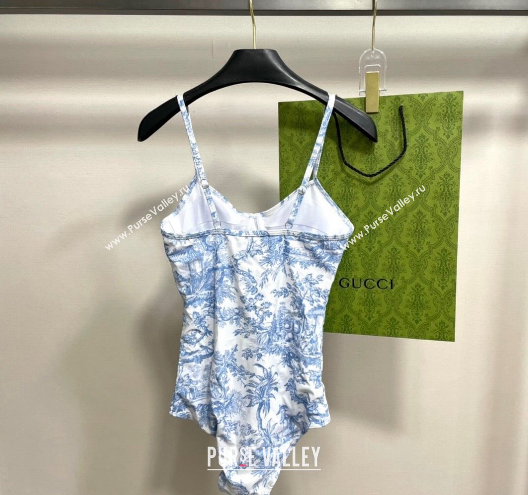 Gucci Print Swimwear Light Blue 2024 CH0401 (A-240401115)