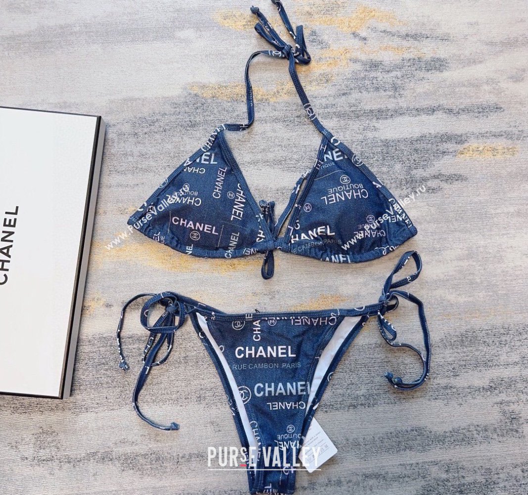 Chanel Swimwear Denim Blue 2024 050928 (A-240509128)