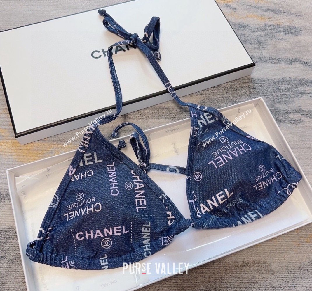 Chanel Swimwear Denim Blue 2024 050928 (A-240509128)