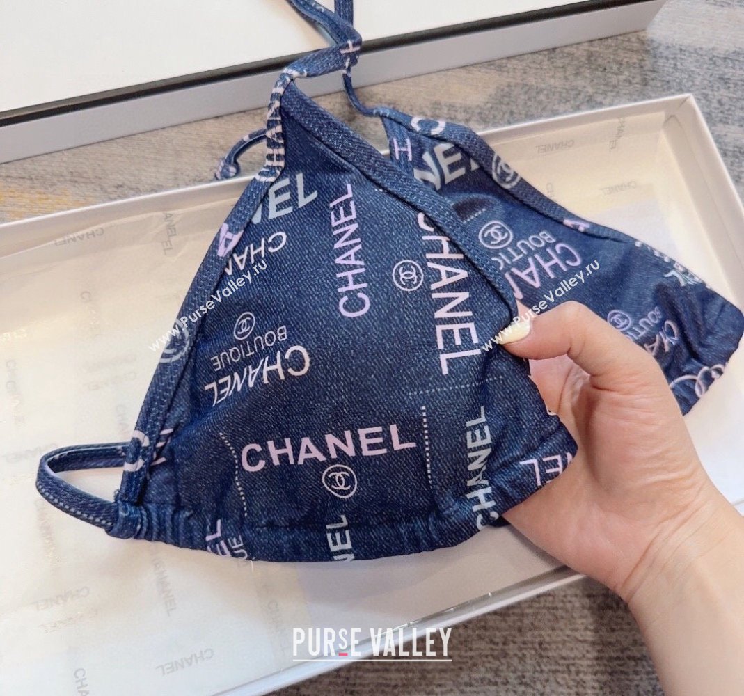 Chanel Swimwear Denim Blue 2024 050928 (A-240509128)