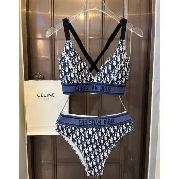 Dior Oblique Swimwear Dark Blue 2024 061802 (XMN-240618088)